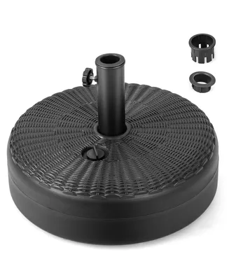 Costway 18'' Patio Fillable Round Umbrella Base Stand Holder Fit Pole 1.5''/1.9'' Weighted