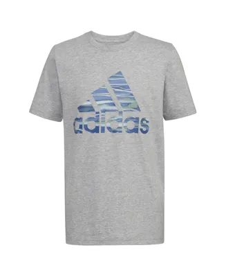 adidas Big Boys Short Sleeve Liquid Camo Logo T-shirt