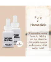Pura Homesick - Southern California - Home Scent Refill - Smart Home Air Diffuser Fragrance - Up to 120-Hours of Luxury Fragrance per Refill