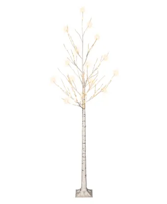 Puleo 6' Pre-Lit Artificial Twig Tree