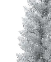 Puleo 7' Pre-Lit Tinsel Artificial Tree