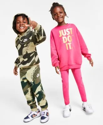 Nike Little Girls Sweatshirt Leggings Set Little Boys Camo Hoodie Jogger Pants