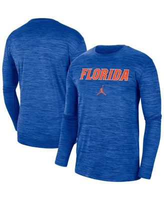 Men's Jordan Royal Florida Gators Team Velocity Performance Long Sleeve T-shirt