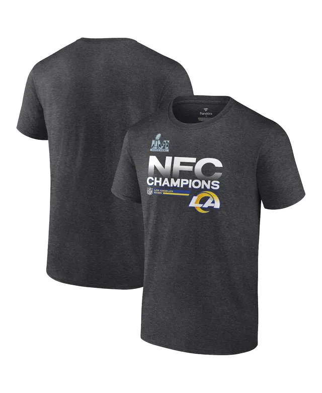 Men's Fanatics Branded Royal Los Angeles Rams 2021 NFC Champions Iconic Slant T-Shirt