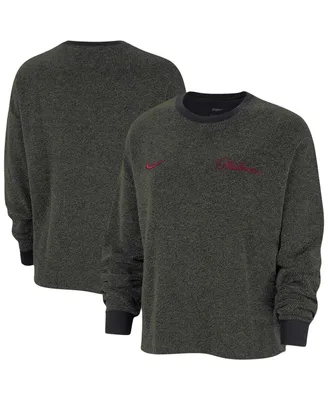 Women's Nike Black Oklahoma Sooners Yoga Script Pullover Sweatshirt