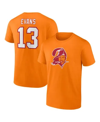 Men's Fanatics Mike Evans Orange Tampa Bay Buccaneers Throwback Player Icon Name and Number T-shirt