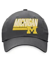 Men's Top of the World Charcoal Michigan Wolverines Slice Adjustable Hat