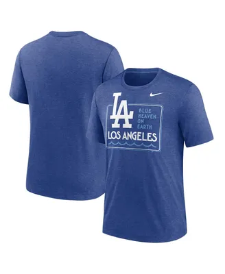 Men's Nike Royal Los Angeles Dodgers Think Blue Hometown Tri-Blend T-shirt