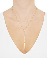 Rope Bar Lariat Necklace in 14k Gold