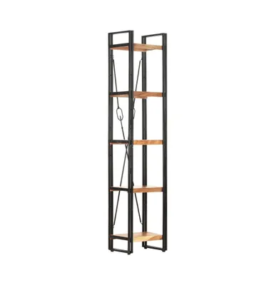 vidaXL 5-Tier Bookcase 15.7"x11.8"x70.9" Solid Acacia Wood