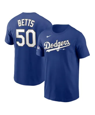 Nike Los Angeles Dodgers Men's Gold Name and Number Player T-Shirt Mookie Betts