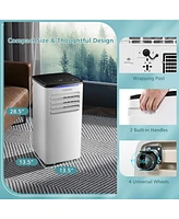 Costway Btu ( Btu Ashrae) Portable Air Conditioner 3-in-1 Ac Unit w/ Cool Dehum Fan Sleep Mode