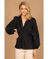 Petal and Pup Women's Karina V Neck Satin Top