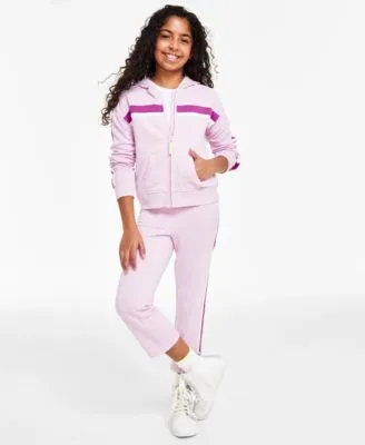 Id Ideology Big Girls Colorblocked Fleece Hoodie Fleece Sweatpants Separates Created For Macys