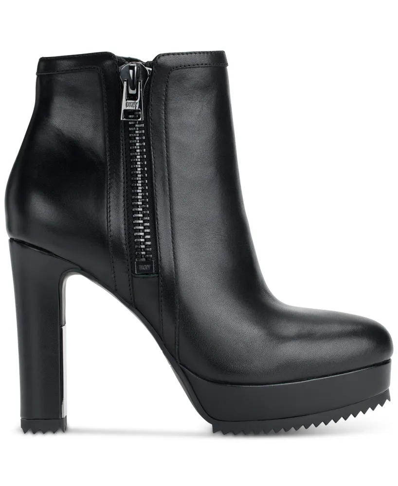 Dkny Women's Liana Zipper Platform Ankle Booties