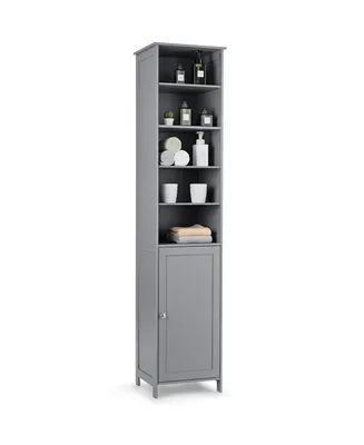 Costway 72''H Bathroom Tall Floor Storage Cabinet Shelving Display