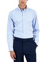 Men's Regular Fit Non-Iron Polo Button-Down Collar Solid Dress Shirts