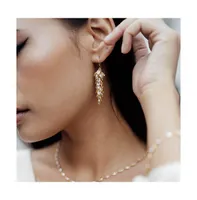 22CT Gold Midi Crystal Drops Earrings