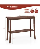 2-tier Console Entryway Table Wooden Sofa Behind Couch Table 38'' x 14'' x 30''