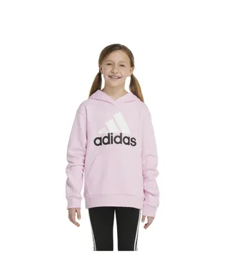adidas Big Girls Long Sleeve Essential Sportswear Logo Hoodie