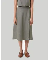 Reistor Women's Overlap Midi Skirt