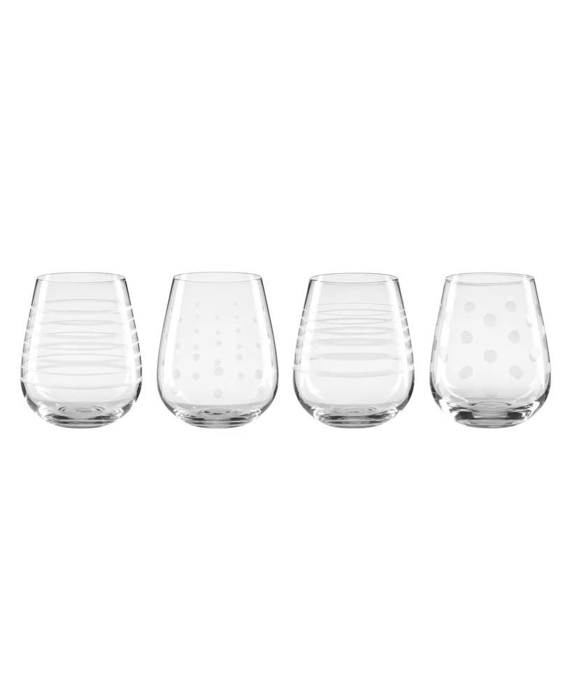 Oneida Mingle Stemless Wine Glasses, Set of 4