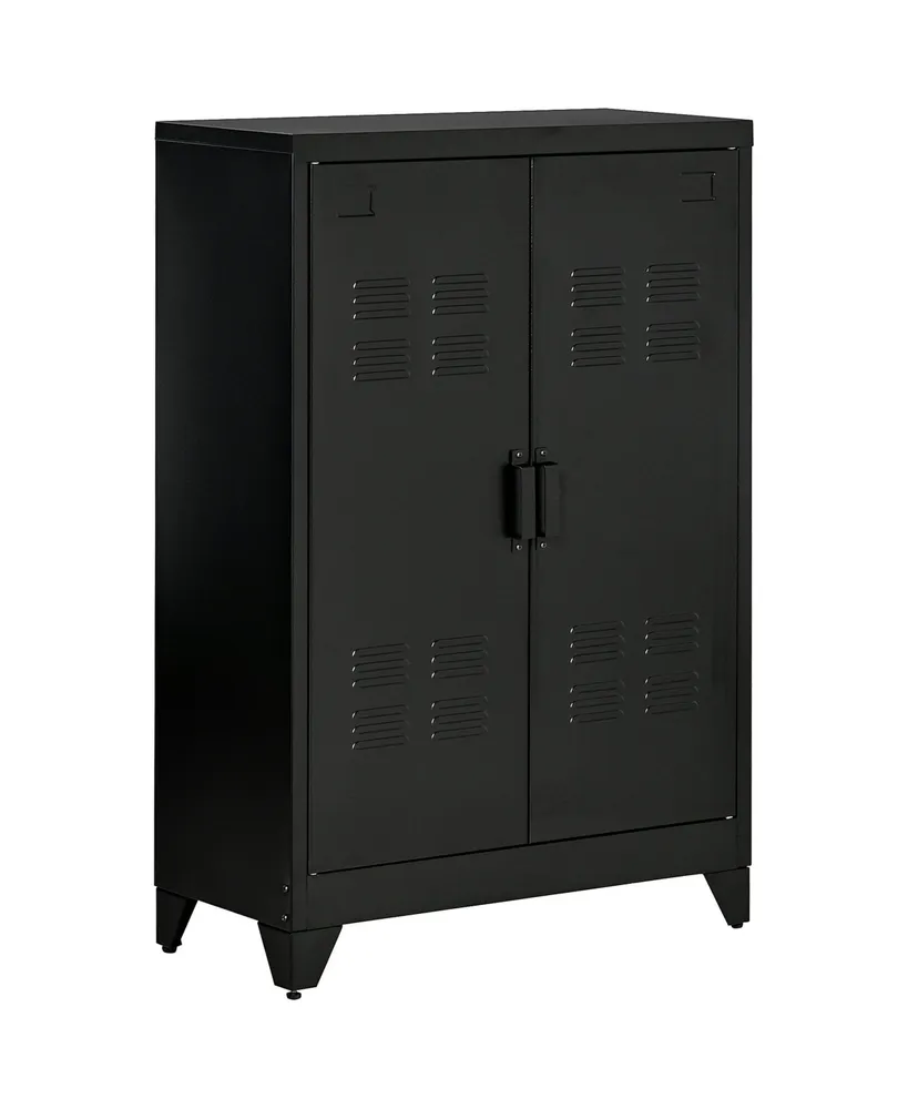 Homcom Industrial Steel Storage Cabinet Storage Organizer Black