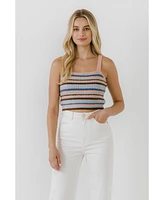 English Factory Women's Stripe Knit Tank Top