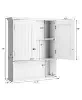 Costway Wall Mount Bathroom Cabinet Storage Organizer Medicine Cabinet
