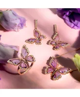 Le Vian Grape Amethyst (2-5/8 ct. t.w.) & Diamond (1/4 ct. t.w.) Butterfly Statement Ring in 14k Rose Gold