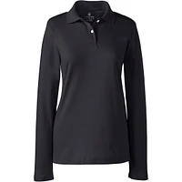 Lands' End Women's Long Sleeve Feminine Fit Interlock Polo Shirt