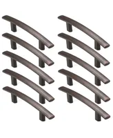 Cauldham Pack Solid Kitchen Cabinet Arch Pulls Handles (3" Hole Centers) - Modern Curved Drawer/Door Hardware - Style M242