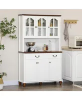 Homcom Dining Room Kitchen Hutch Storage Cabinet with Antique Details