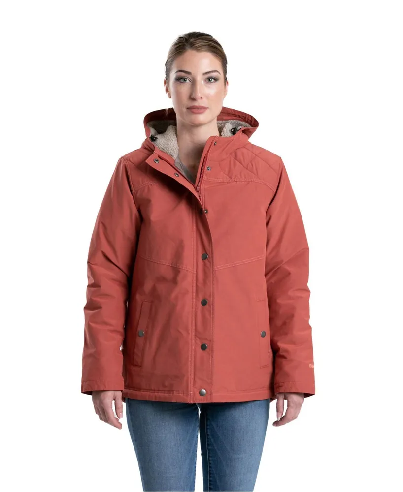 Berne Plus Size Softstone Micro-Duck Hooded Coat