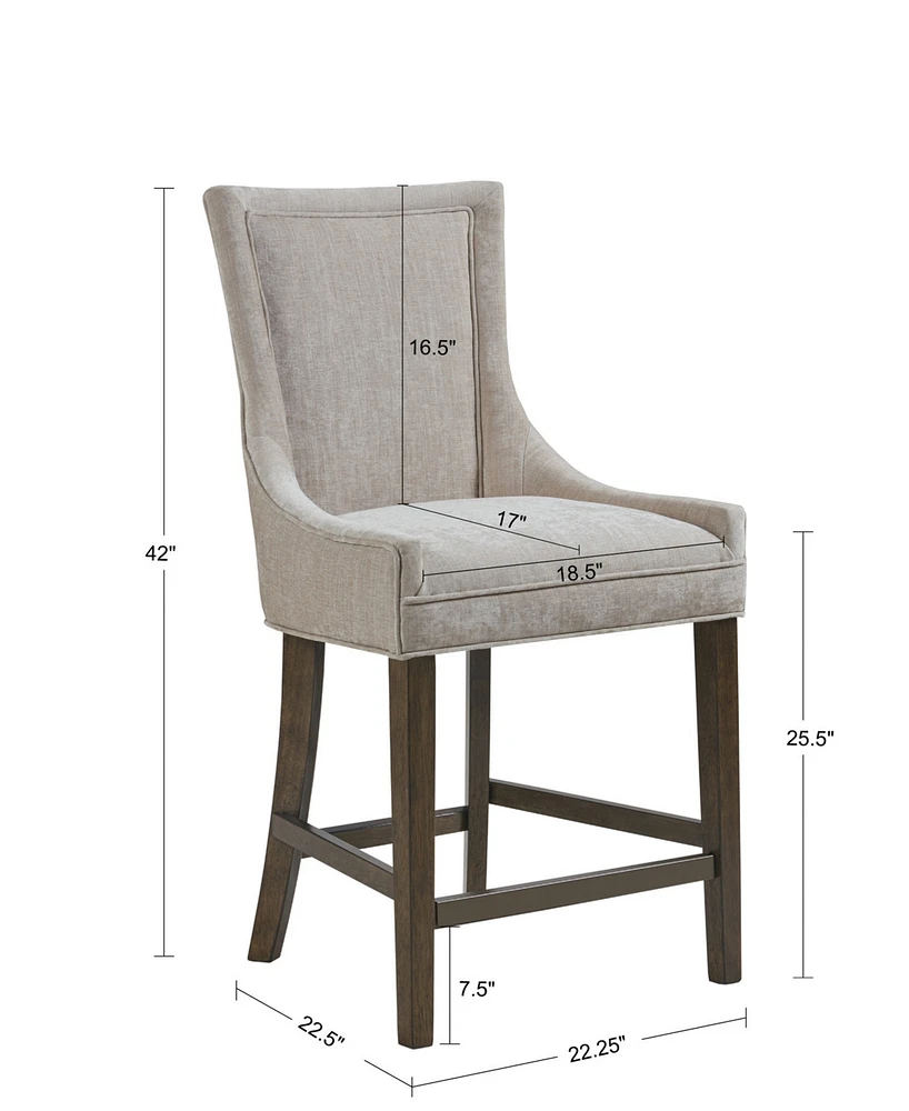Madison Park Signature Ultra 25.5" Fabric Upholstered Counter Stool