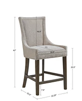 Madison Park Signature Ultra 25.5" Fabric Upholstered Counter Stool