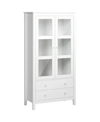 Homcom 63" Kitchen Pantry Storage Cabinet with 2 Drawers, White