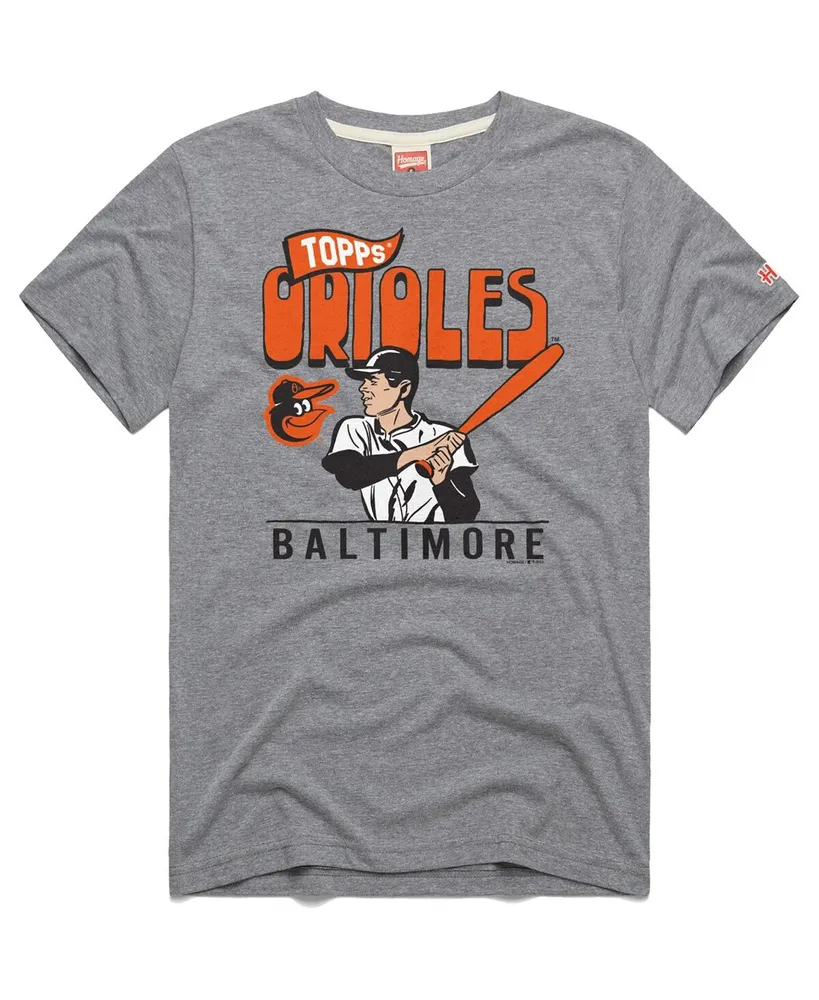 Men's Homage x Topps Gray Baltimore Orioles Tri-Blend T-shirt