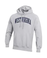 Men's Champion Heathered Gray West Virginia Mountaineers Team Arch Reverse Weave Pullover Hoodie