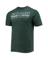Men's Concepts Sport Heathered Charcoal, Kelly Green North Texas Mean Meter T-shirt and Pants Sleep Set