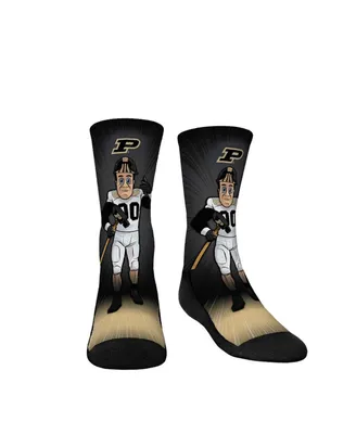 Youth Boys and Girls Rock 'Em Socks Purdue Boilermakers Mascot Pump Up Crew Socks