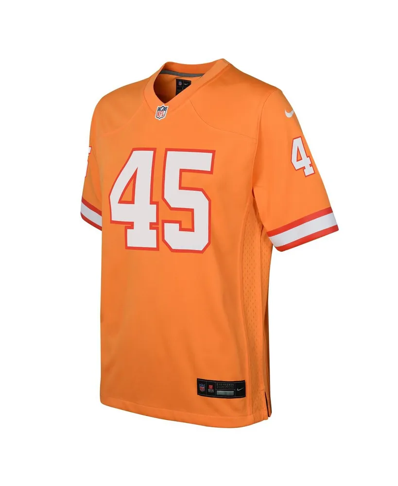 Big Boys Nike Devin White Orange Tampa Bay Buccaneers Throwback Game Jersey