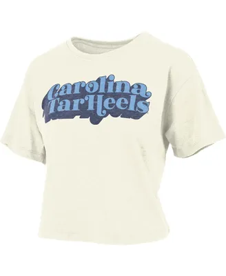 Women's Pressbox White North Carolina Tar Heels Vintage-Inspired Easy T-shirt