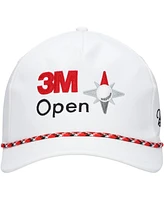 Men's Barstool Golf White 3M Open Rope Snapback Hat
