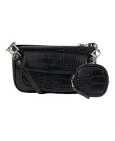 Urban Originals A Little Crazy Croc-effect Faux Leather Crossbody Bag