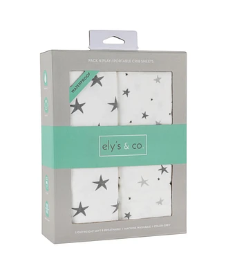 Ely's & Co. Baby Waterproof Pack N Play Portable Crib Sheet ( Pack of 2
