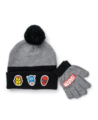 Marvel Big Boys Hat and Glove Set, 2 Piece