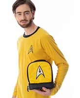 Star Trek The Original Series Captain Kirk Embroidered Command Logo Dual Compartment Insulated Lunch Box Bag Tote