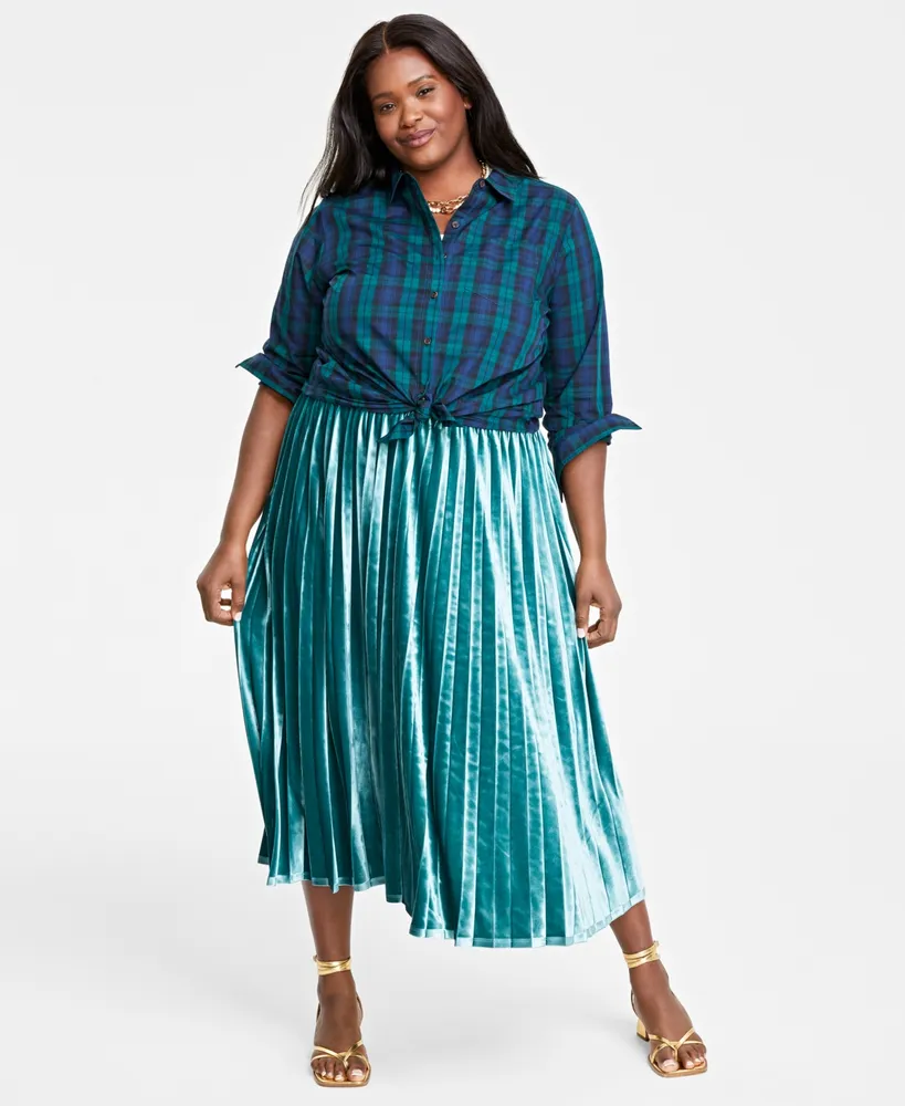 On 34th Plus Size Cotton Tunic Shirt, Created for Macy's - Macy's