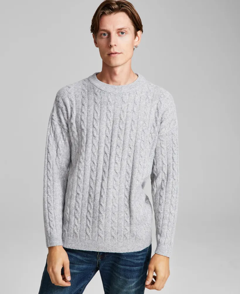 Regular Fit Cable-knit Sweater
